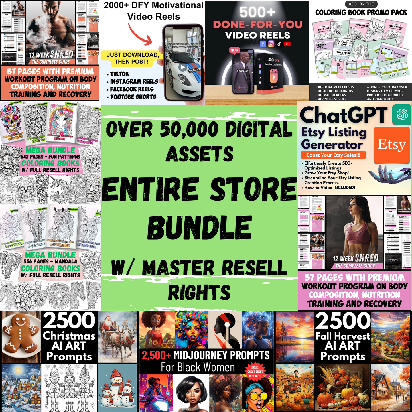 ENTIRE STORE Bundle - All Past, Current and Future Digital Products