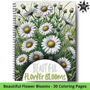 Beautiful Flower Blooms - 30 Coloring Pages (VIP Exclusive!)