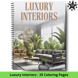 Luxury Interiors - 25 Coloring Pages (VIP Exclusive!)