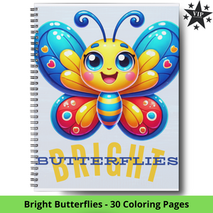 Bright Butterflies - 30 Coloring Pages (VIP Exclusive!)