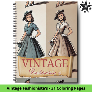Vintage Fashionista's - 31 Coloring Pages (VIP Exclusive!)