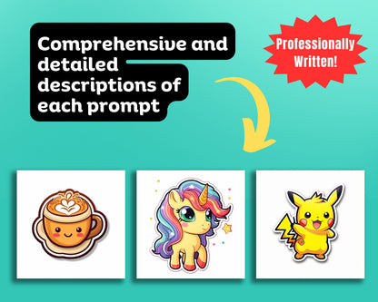 500 Midjourney Prompts AI For Cute Kawaii Stickers