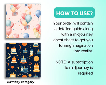 2500 Midjourney Prompts AI For Digital Paper, 25 Categories